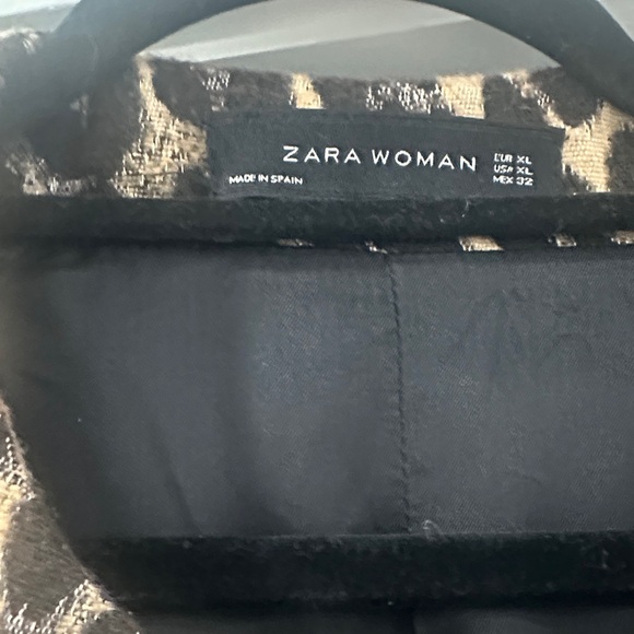 Zara Brown Leopard Print Teddy Jacket - Picture 2 of 8